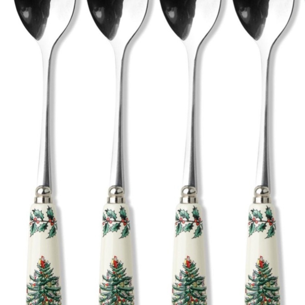 Spode Holiday Tree Flatware Set - Green and Red Accents